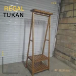 رگال لباس چوبی مدل دو طبقه تاجدار   - تصویر 3