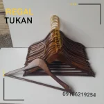 چوب لباسی چوبی قلاب طلایی - تصویر 7