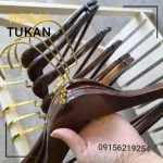 چوب لباسی چوبی قلاب طلایی مجموعه ۵۰عددی - تصویر 4