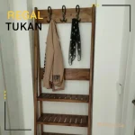 جاکفشی چوبی دارای آویز لباس 4 طبقه - تصویر 4