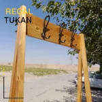 جاکفشی چوبی دارای آویز لباس 4 طبقه - تصویر 3