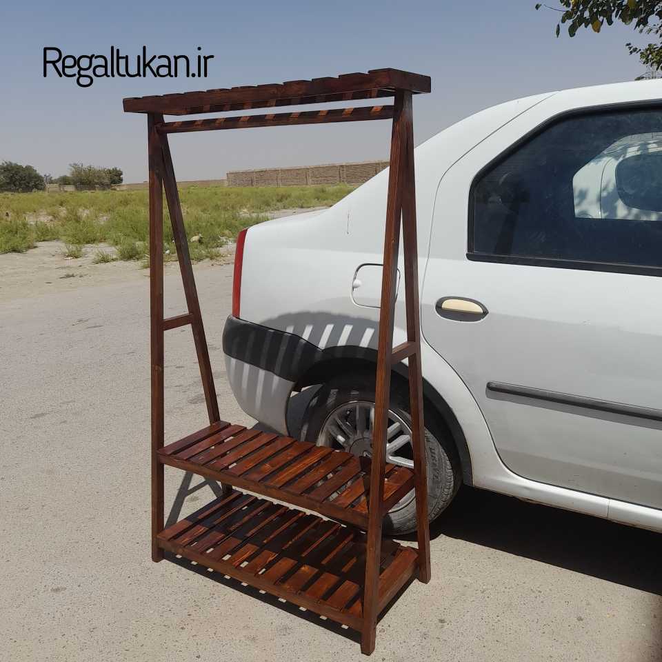 خرید رگال لباس چوبی دوطبقه تاجدار خرید رگال لباس چوبی دوطبقه تاجدار