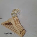 چوب لباسی چوبی قلاب طلایی 10عددی