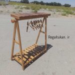 خرید رگال کودک به همراه ۱۰عدد چوب لباسی چوبی کودک